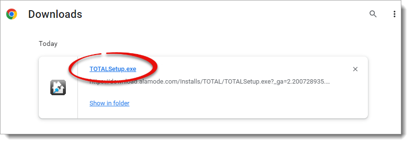 Double-click the setup file