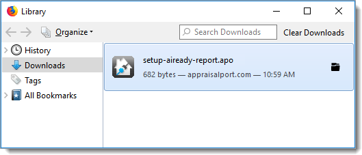 Double-click the apo file