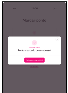 imagem exemplo de marcação de ponto realizada