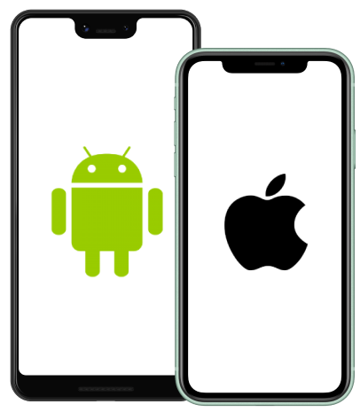Android and iPhone side-by-side - click to enlarge Android and iPhone side-by-side