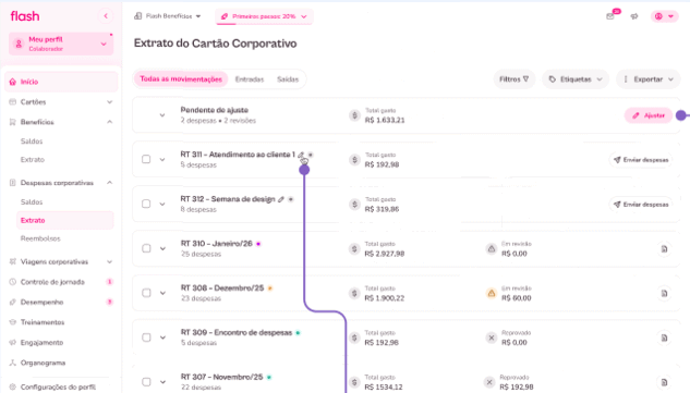 Gif com o passo a passo para prestar conta via plataforma