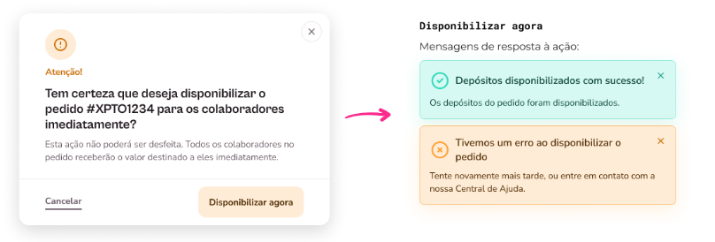 Adiantamento de pedido especifico. Fase 6 Disponibilizar agora. Liberação Imediata